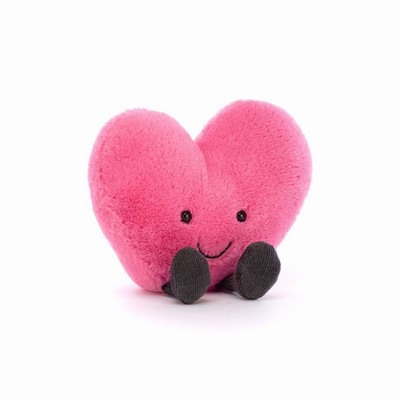 Jellycat Hot Pink Heart New Zealand | EGIWB3408